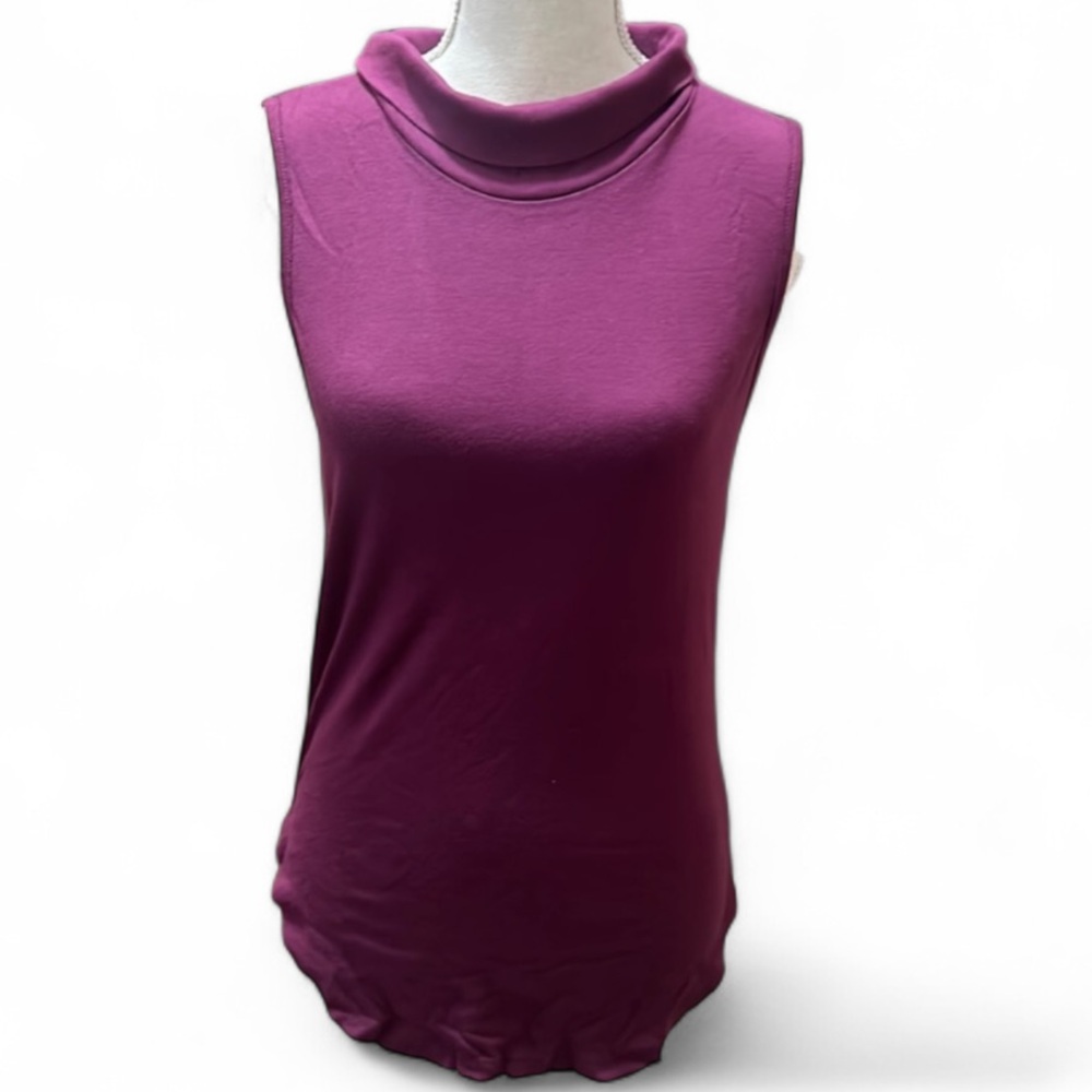 ✨✨NWOT Free People Sleeveless Turtleneck Purple Top S 100% Cotton